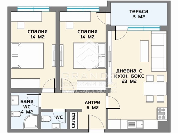 Тристаен нов апартамент /Паркомясто/-0